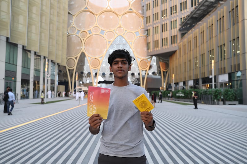 He walked nearly 40 kilometres in three days to visit the pavilions. Photo: Expo 2020 Dubai