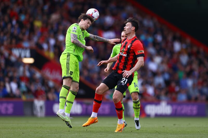Victor Lindelof 8: Crucial for the first as he made an interception to win possession back. His header stopped a 33rd minute Bournemouth attempt on goal and he read the balls forward to Solanke well. Solid to the last and praised by his manager. Getty

