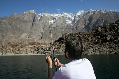 Fishing at Kachura Lake, Skardu, Northern Pakistan (Photo by Abigail Spindel for The National)