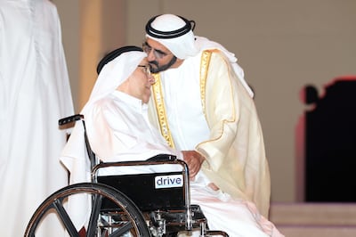Sheikh Mohammed, Vice President and Ruler of Dubai, pictured with Muhammed Al Saket Al Falasi. Expo 2020