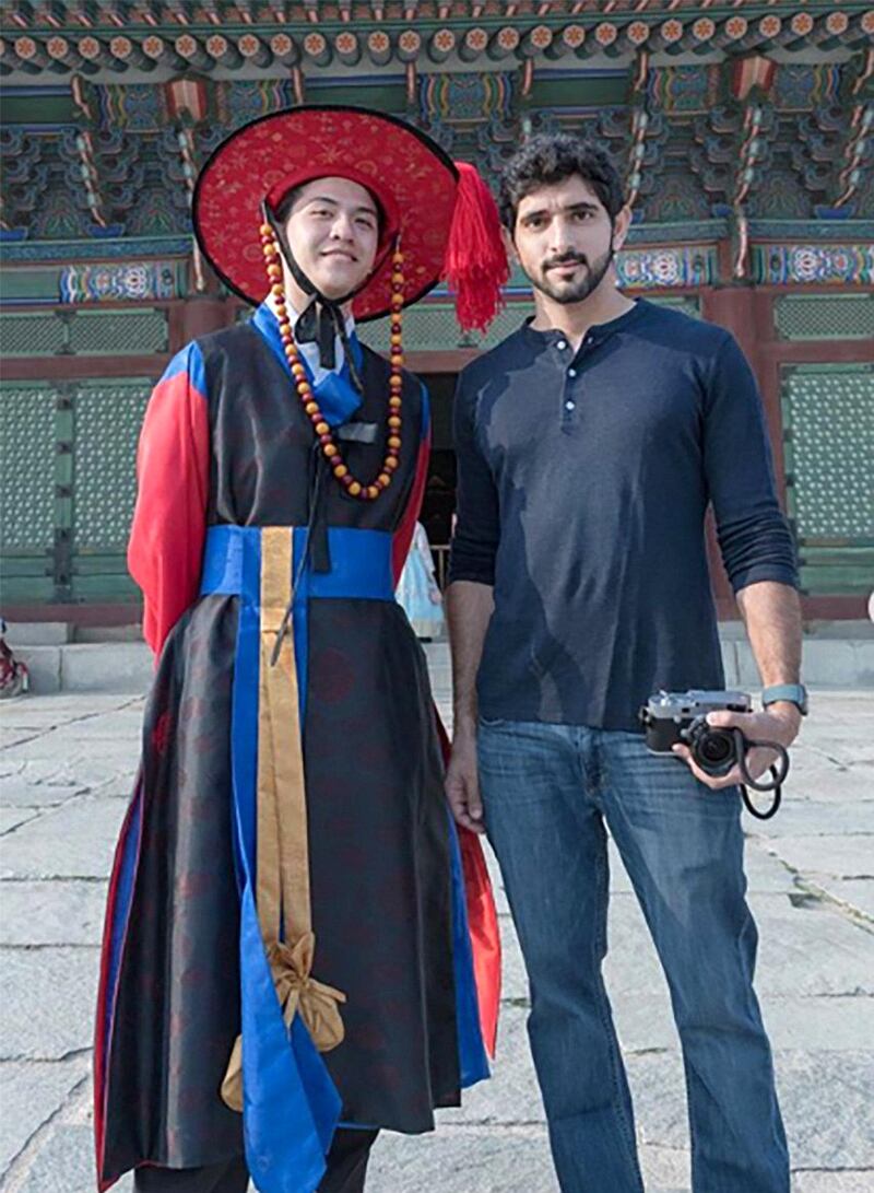 Sheikh Hamdan bin Mohammed, Crown Prince of Dubai, in Seoul, South Korea.