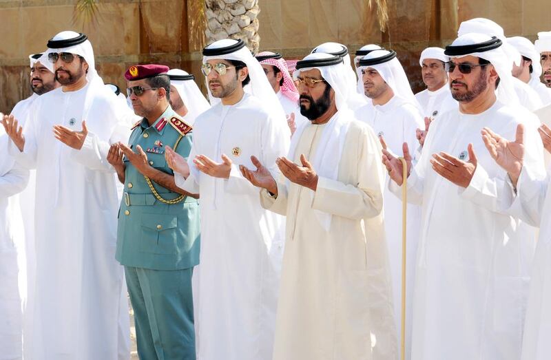 Sheikh Tahnoun bin Mohammed bin Khalifa, the Ruler's Representative in the Eastern Region, attends Commemoration Day events in Al Ain. Wam