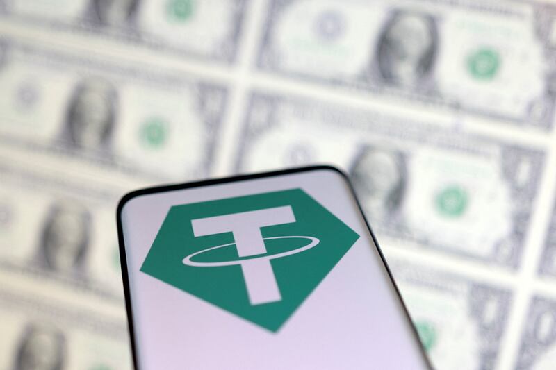 The top stablecoin, Tether, accounts for more than 60 per cent of the sector’s market value. Reuters