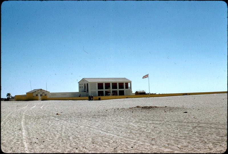 The building that housed the offices of the British political agent, Abu Dhabi, at around 1957.