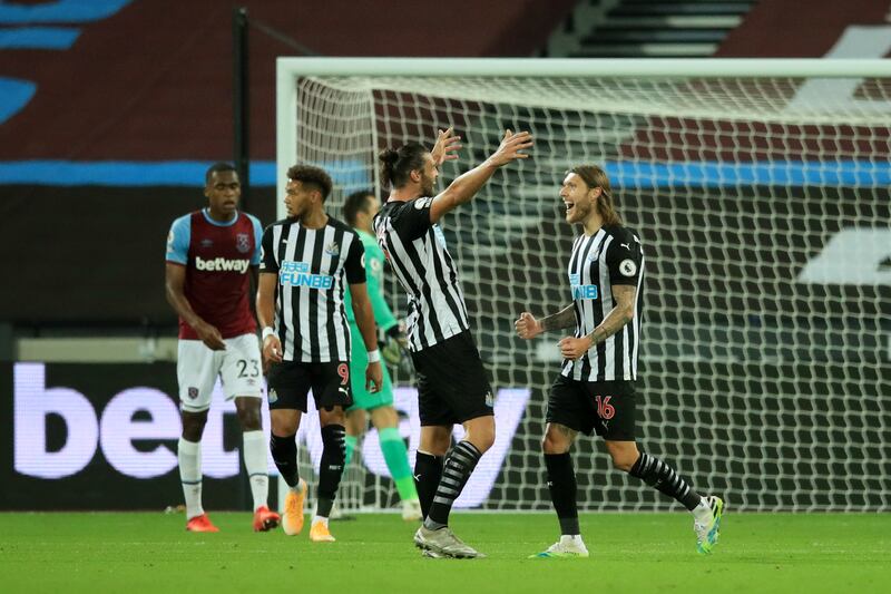 Sept 12, 2020. West Ham 0 Newcastle 2 (Wilson 56', Hendrick 87'): Summer signings Callum Wilson and Jeff Hendrick both scored as Newcastle made a winning start to the new campaign that seemed to suggest a promising season lay ahead. Bruce said: "We have made progress ... and cannot get carried away but it has been a positive week for everybody." AFP