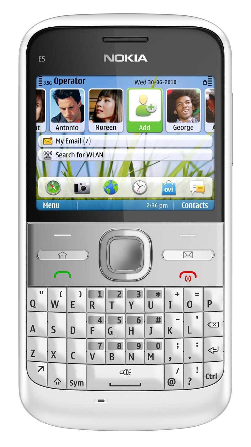 A handout image of Nokia E5 (Courtesy: Nokia)