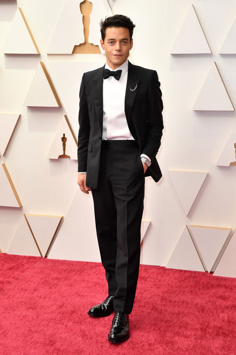 Actor Rami Malek brings Prada to the red carpet. AFP