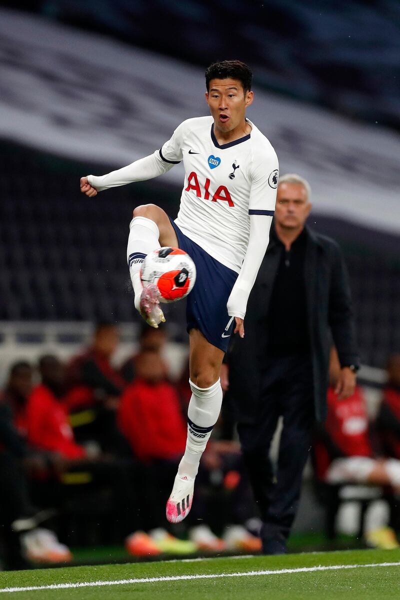 Son Heung-min - 7: The South Korean's pace means he is always a threat, but he really should have put Spurs two up with a header shortly after Bergwijn's opener. Getty