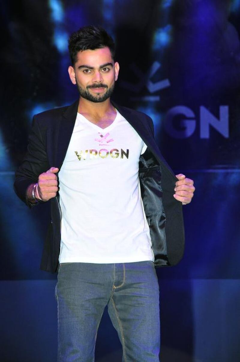 Virat Kohli launches his line WROGN for Myntra.com. Courtesy Myntra.com