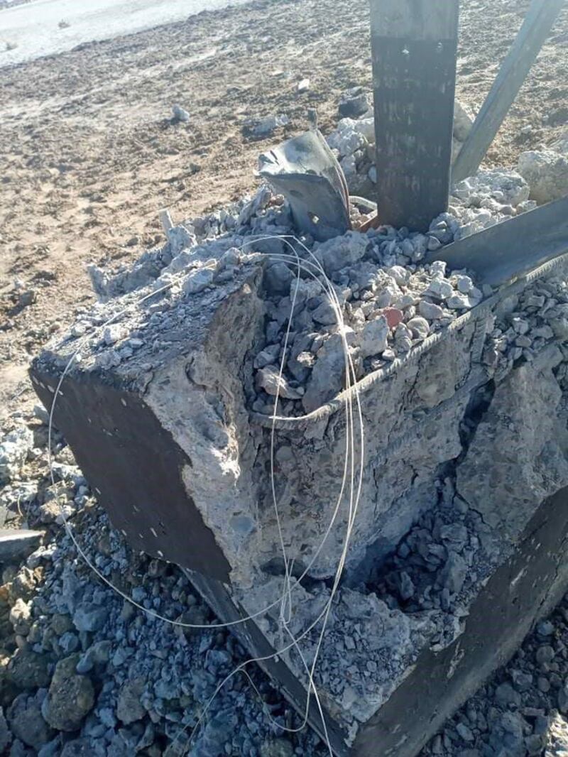  Jurf Al Sakhar attack: after ISIS conducted an attack there last night on an electricity tower. Photo supplied by residents of the southern Iraqi governorate of Babel