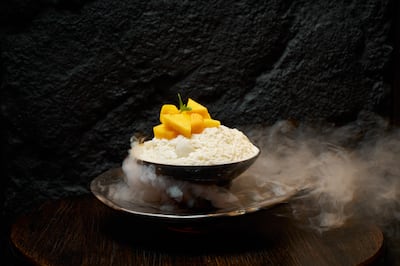 Mango bingsu from the Korean dessert selection. Photo: Smoki Moto