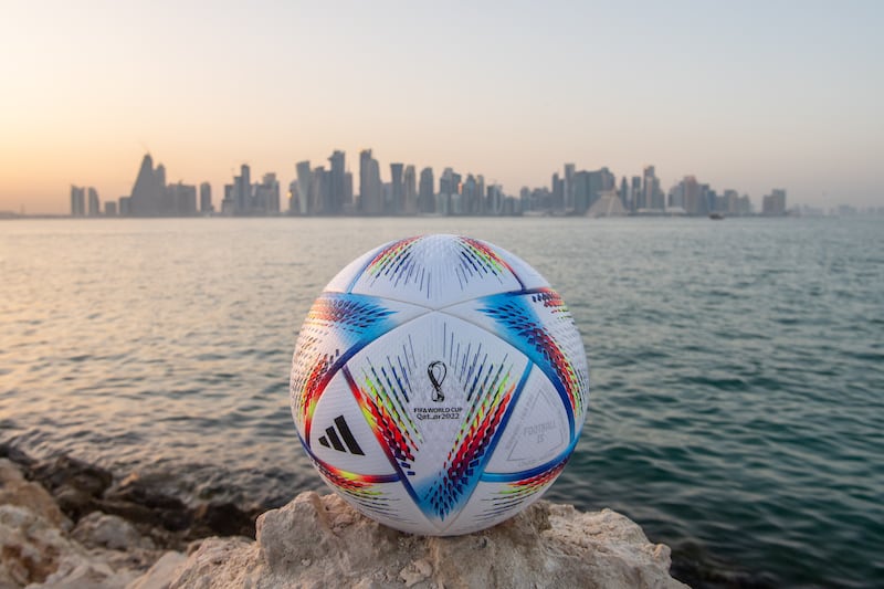 The official 20200 Qatar World Cup football - Al Rihla. Getty