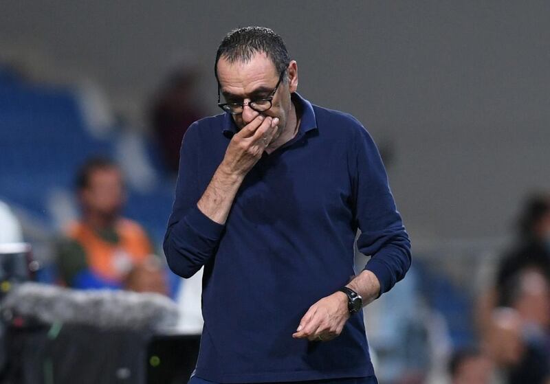 Juventus coach Maurizio Sarri after the match. Reuters