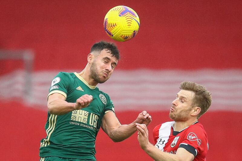 George Baldock - 5: Wingback was non-existent as attacking option down the right as the Blades were set-up as a back five simply to try and stop Southampton. EPA