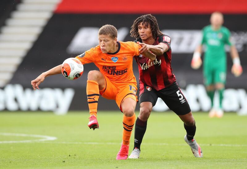 Nathan Ake - 5: Looks like Bournemouth are going down, but Ake should find another Premier League home next season. Tried to keep team together but even he struggled. Picked up booking for clumsy challenge from behind on pacy substitute Almiron. Reuters