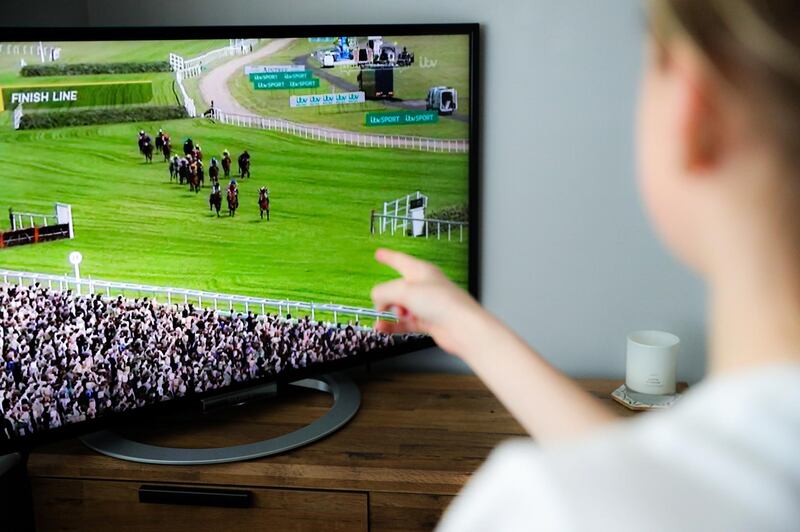 The Virtual Grand National was broadcast on TV and live-streamed as well. PA