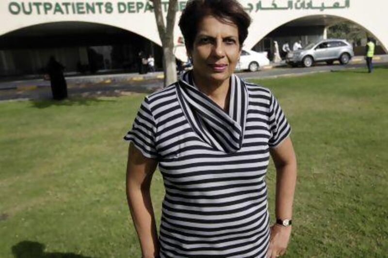 Dr Sunita Mehta, a breast cancer survivor, now has annual check-ups at Mafraq Hospital to determine if the cancer has returned, but today she is optimistic that she is cancer-free. Sammy Dallal / The National