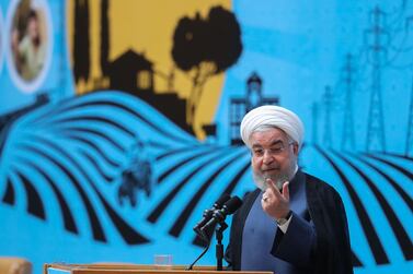 Iran's President Hassan Rouhani said that the US must 'retreat from all illegal, unjust and wrong sanctions against the nation of Iran' before the two countries can talk. AFP