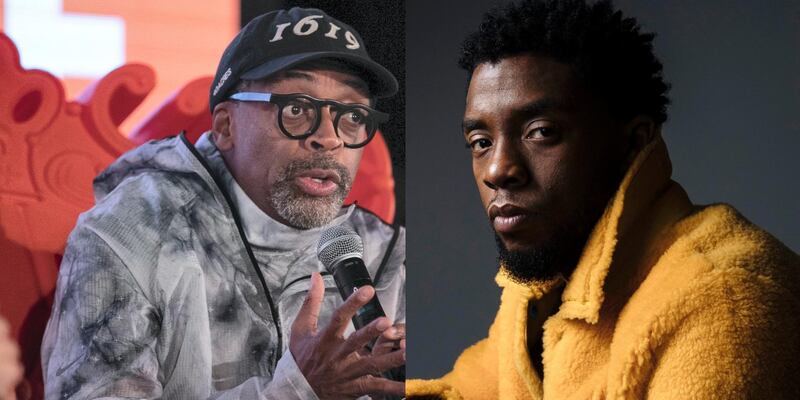 Spike Lee, left, worked with Chadwick Boseman on 2020's 'Da Five Bloods'. AFP