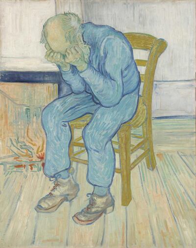Vincent van Gogh (1853 – 1890) Sorrowing old man ('At Eternity's Gate')  1890 Oil paint on canvas 810 x 650 mm Collection Kröller-Müller Museum, Otterlo 