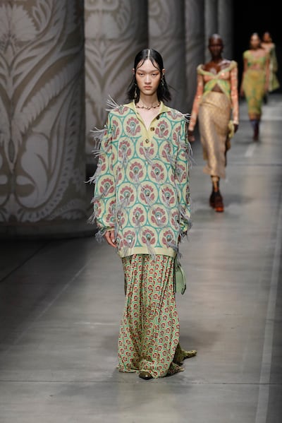 A look from the Etro SS24 runway show. Photo: Etro