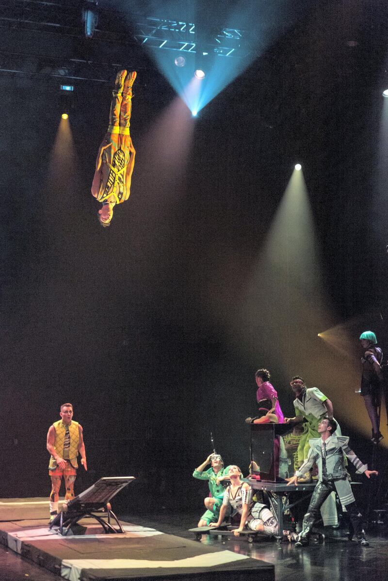 Apart from acts featuring teeterboard, portage, acrobatic bikes, contortions, duo roller skating, duo trapeze, aerial rope and slackline, audiences will also enjoy fire-breathing and stilt-walking. Courtesy Cirque du Soleil