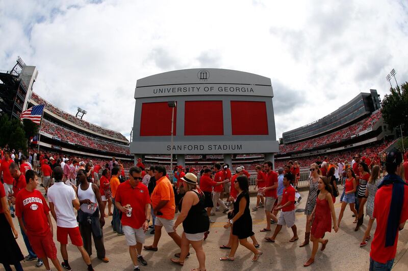 ATHENS, GA - SEPTEMBER 27: A general view of Sanford Stadium prior to the game between the Georgia Bulldogs and the Tennessee Volunteers on September 27, 2014 in Athens, Georgia.   Kevin C. Cox/Getty Images/AFP