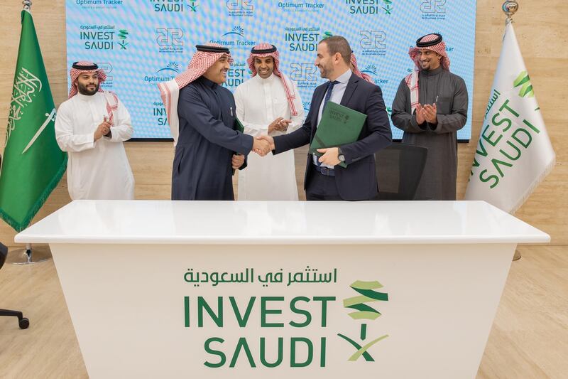 Riyadh, 22 December 2019: The General Investment Authority (SAGIA) today announced the signing of a new joint venture agreement in the Kingdom’s emerging renewable energy sector. Hosted at SAGIA’s Riyadh headquarters, the signatories, Al Rushaid Group (Al Rushaid) and the French-based Optimum Tracker, solidified their new partnership at a signing ceremony witnessed by His Excellency Ibrahim Al-Omar, Governor of SAGIA, attending under Invest Saudi. Courtesy SAGIA