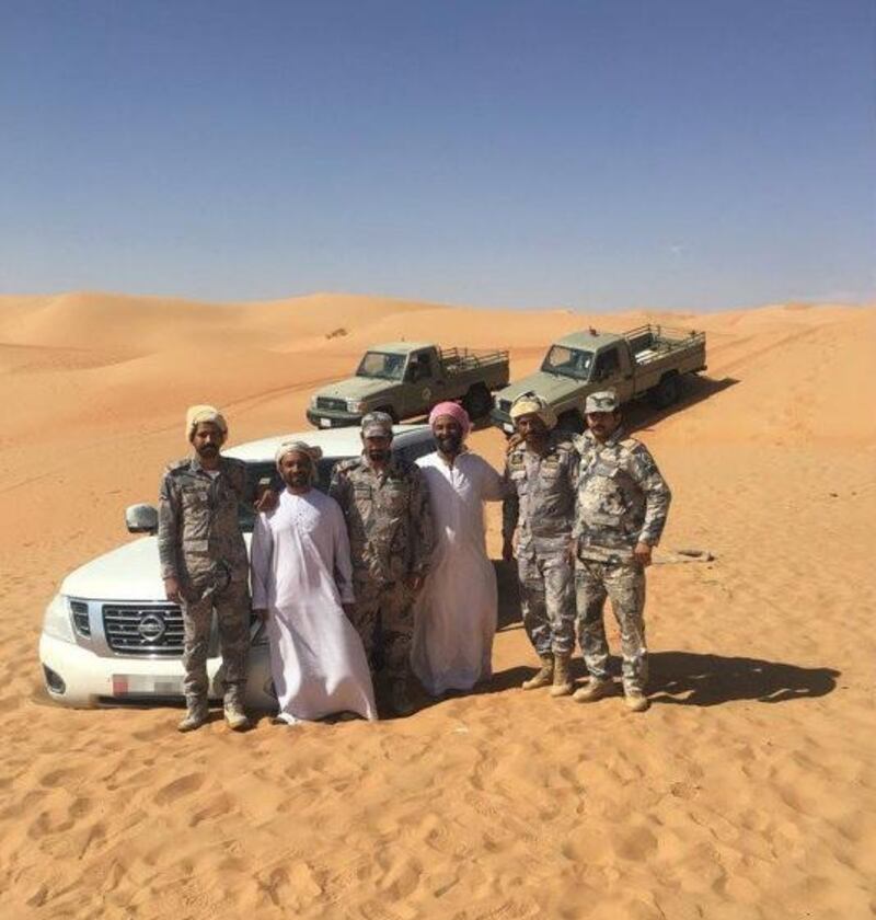 Two Emirati men were rescued after being stranded in the Empty Quarter for five days. 