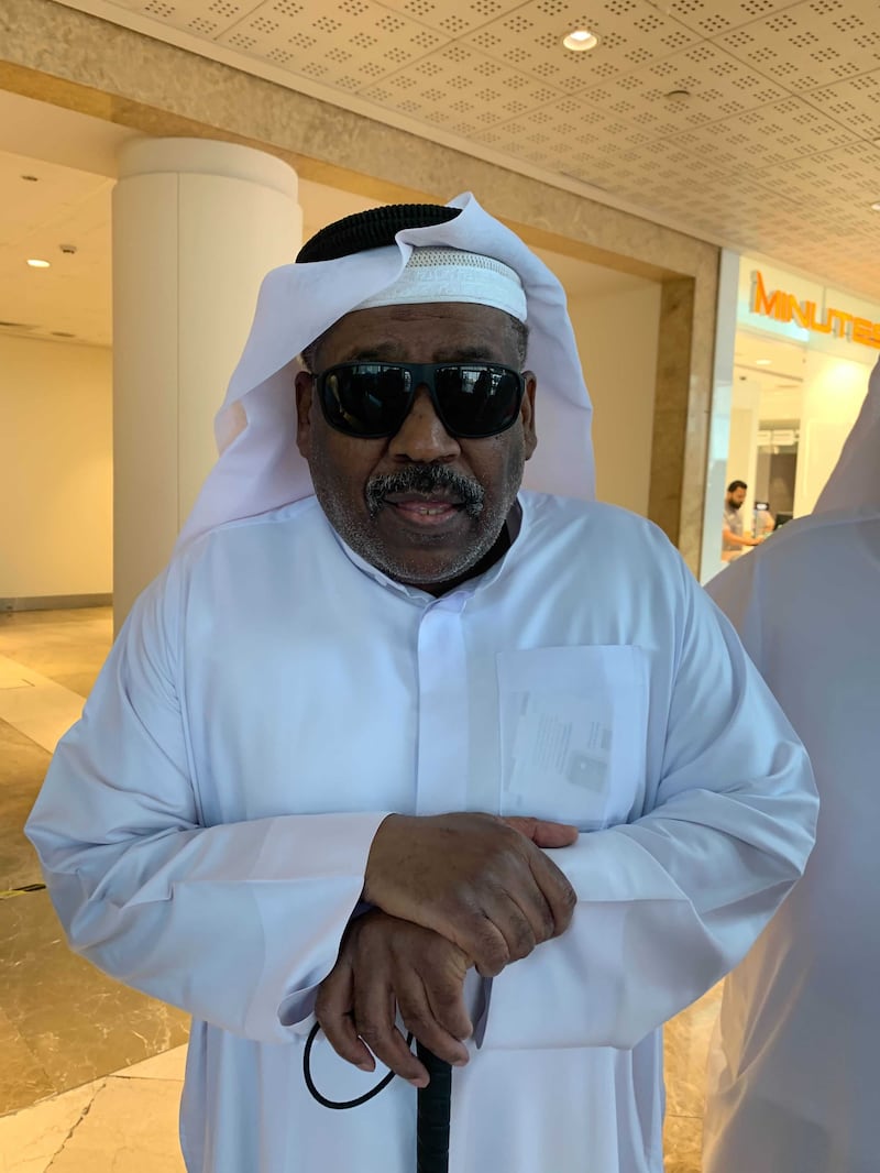 Ibraheem Saeed cast his vote at Dubai World Trade Centre. Ali Al Shouk / The National