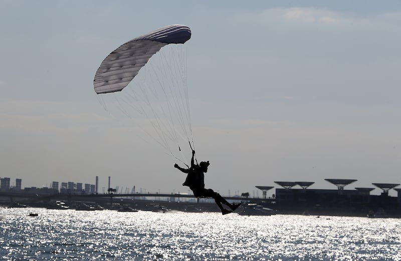 It is a high-speed discipline of skydiving where experienced and trained pilots glide over a body of water while performing various stunts, controlling a small parachute