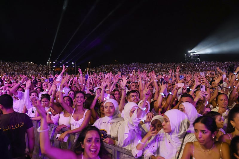 Diab fans danced in the Lebanese capital