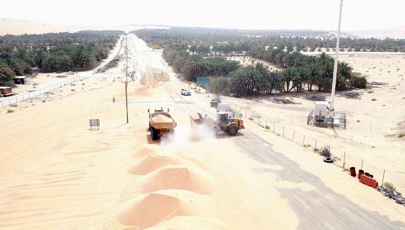 The new road will connect Adnoc's Shah gas field with Mezairaa, the main town near Liwa oasis. Courtesy: Wam / Musanada