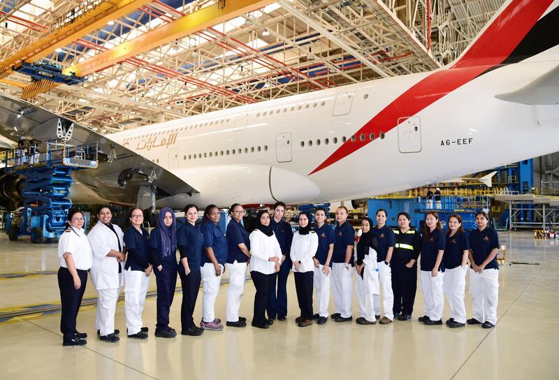 Emirates said women form 40% of the workforce across the group. Courtesy Emirates