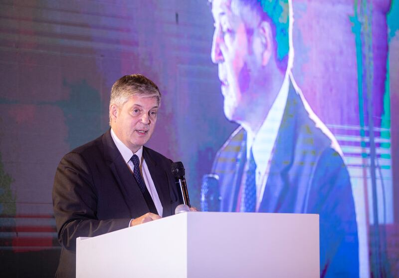 Alexander Schönfelder, Germany's ambassador to the UAE, speaking at the Crossroads of Civilization Museum
