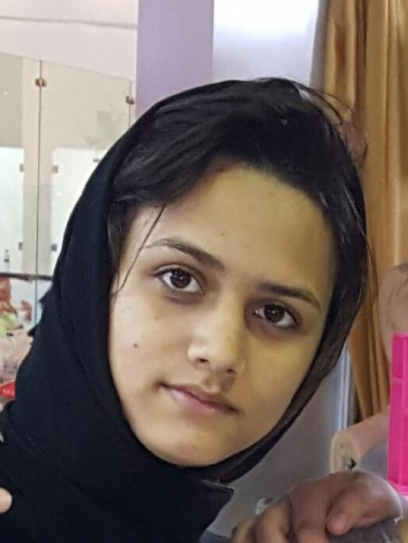 Alaa Al Abduli was sitting on a small wall between classrooms when she lost her balance and fell to the ground at Lubaba Bint Al Harith School, in Al Bidyah, near Fujairah city. Courtesy Rose Safonova