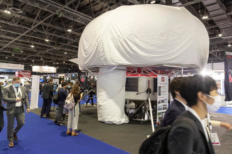 The habitat was also displayed at the 72nd International Astronautical Congress, held in Dubai in October 2021. Antonie Robertson / The National