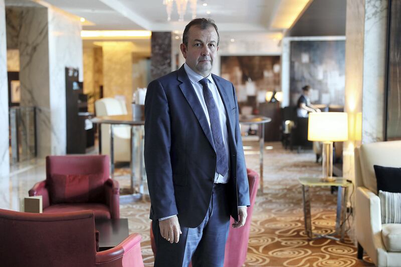 DUBAI , UNITED ARAB EMIRATES , SEP 20  ��� 2017 : - Dominique Floch , Regional Sales & Technical Director , Turkey , Middle East and Africa , Speciality Food Ingredients , TATE & LYLE after the interview regarding the Sugar Tax at the Bonnington hotel in Jumeirah Lake Towers in Dubai. ( Pawan Singh / The National ) Story by Nick Webster 