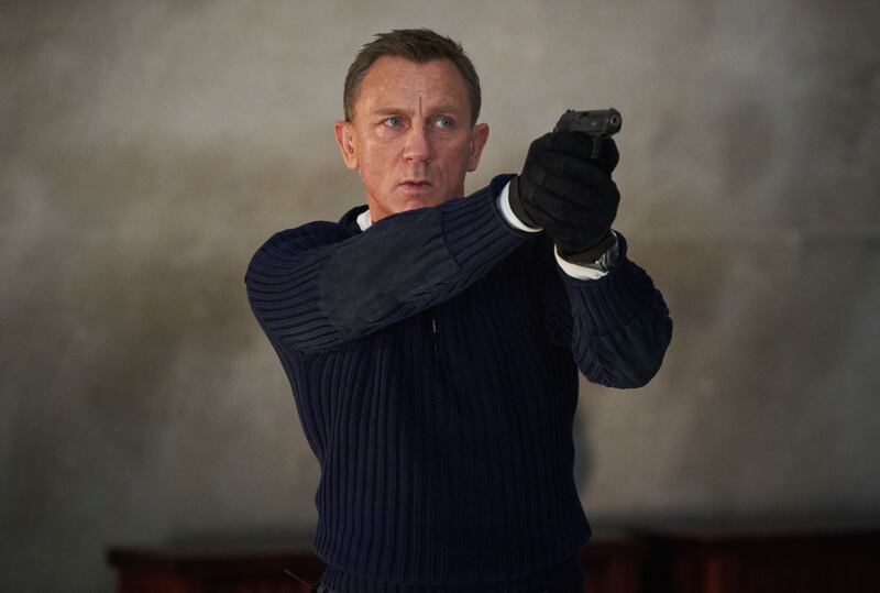 Daniel Craig in a scene from 'No Time To Die', nominated for Best Visual Effects. Metro Goldwyn Mayer Pictures via AP