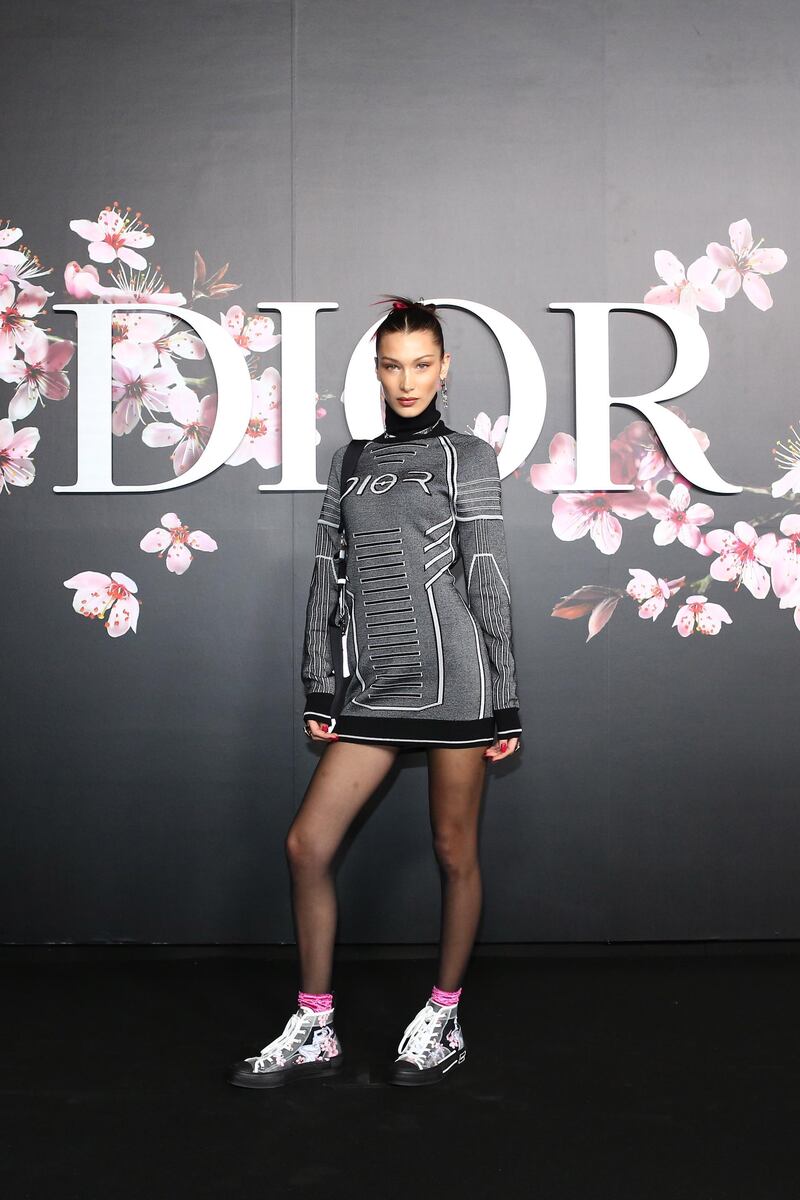TOKYO, JAPAN - NOVEMBER 30: Bella Hadid attends the photocall at the Dior Pre Fall 2019 Men's Collection on November 30, 2018 in Tokyo, Japan. (Photo by Getty Images/Getty Images for Dior)