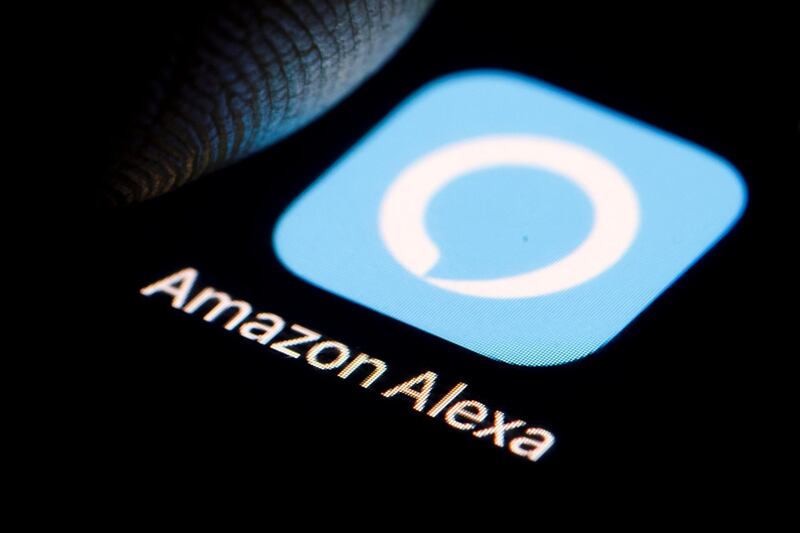 BERLIN, GERMANY - DECEMBER 14: The Logo of virtual assistant Amazon Alexa is displayed on a smartphone on December 14, 2018 in Berlin, Germany. (Photo by Thomas Trutschel/Photothek via Getty Images)
