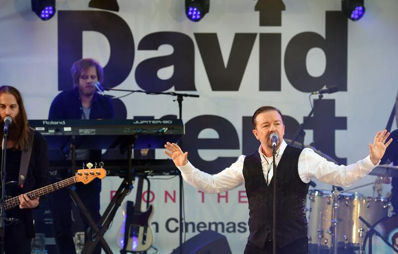 Ricky Gervais in character as David Brent at the London premiere of Life on the Road. Kgc-03 / Star Max /I