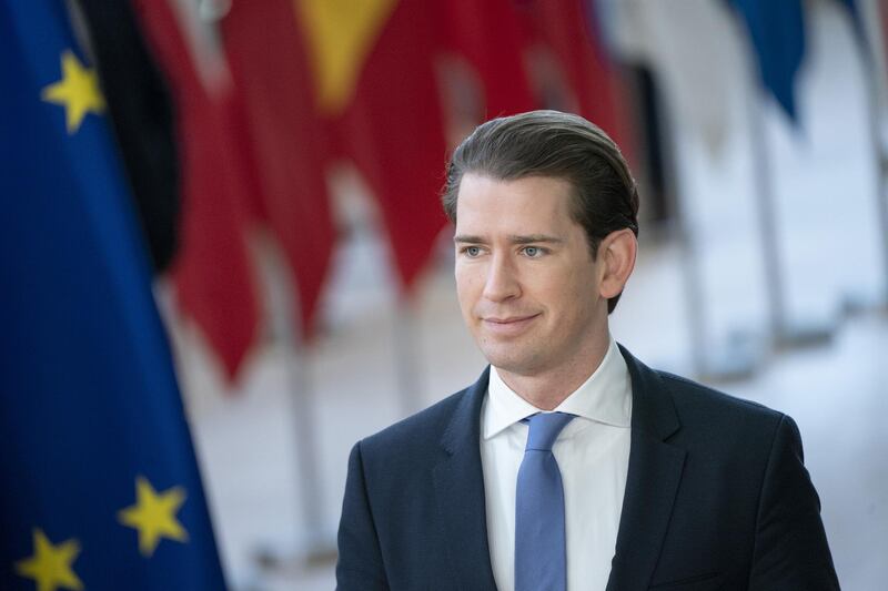 Sebastian Kurz, Austria's chancellor, arrives at a European Union (EU) leaders summit in Brussels, Belgium, on Friday, March 22, 2019. European Union leaders staved off the threat of the U.K. crashing out of the bloc without a deal next Friday by giving Theresa May an extra two weeks to work out what to do. Photographer: Jasper Juinen/Bloomberg