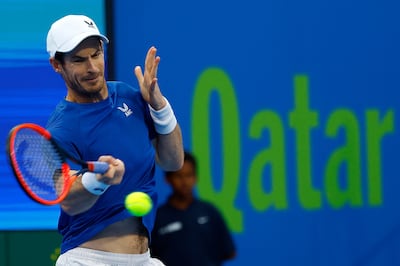Andy Murray during his defeat against Jakub Mensik in last week's Qatar Open. AFP