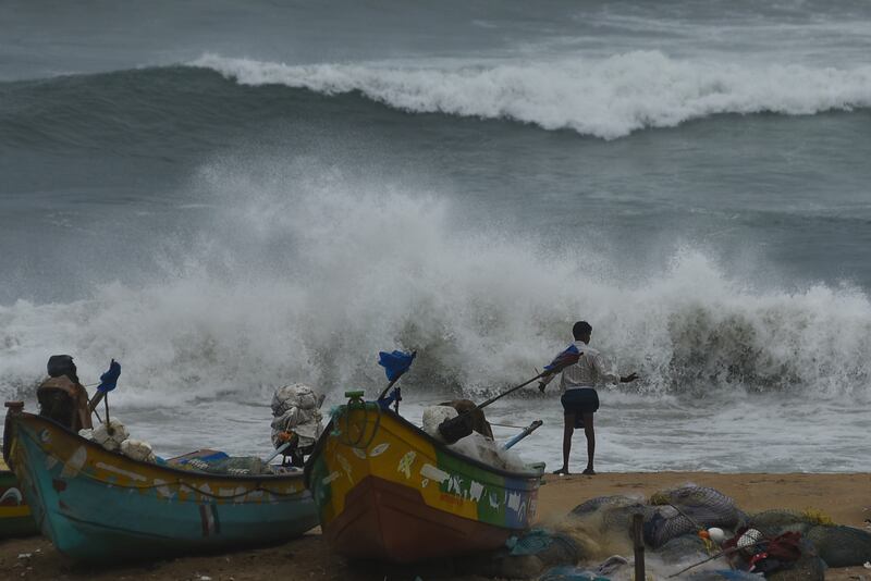 The Indian Meteorological Department had said Cyclone Asani was unlikely to make landfall and was expected to weaken into a ‘cyclonic storm’ and move north-west of the Bay of Bengal. EPA