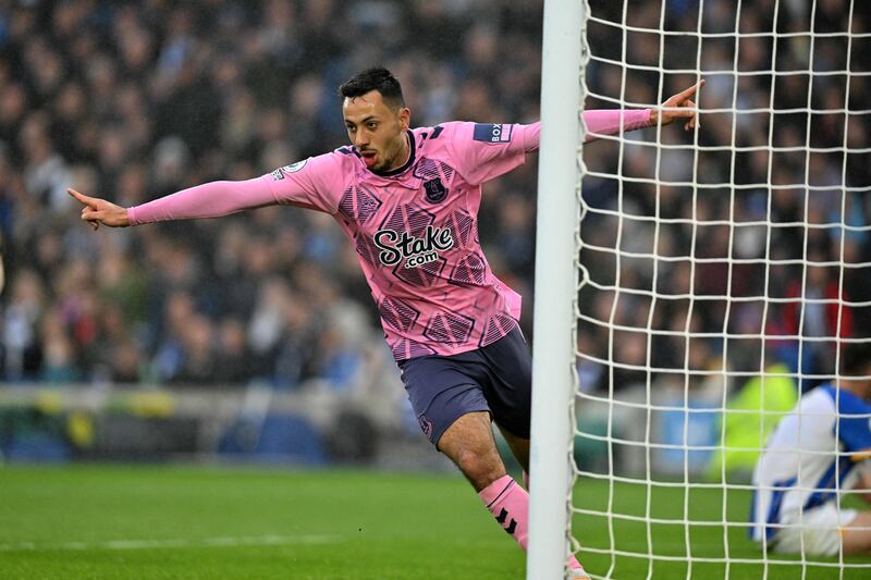 LW: Dwight McNeil (Everton). Tore Brighton to shreds on the left wing, first assisting Doucoure’s second goal before scoring Everton’s fourth and fifth.  AFP