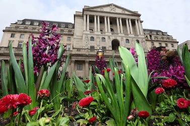 Spring flowers bloom in front of the Bank of England building in London. Former Fed chairman Ben Bernanke said the Bank of England's main forecasting method needs a complete overhaul.  Reuters / Toby Melville / File Photo