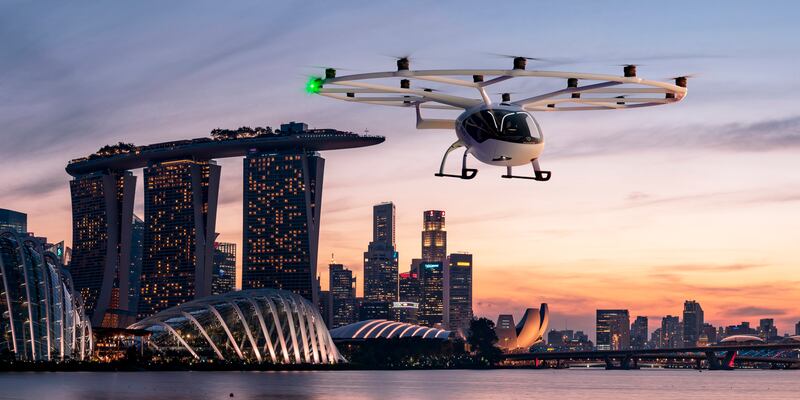 The VoloCity in Singapore. Courtesy Volocopter