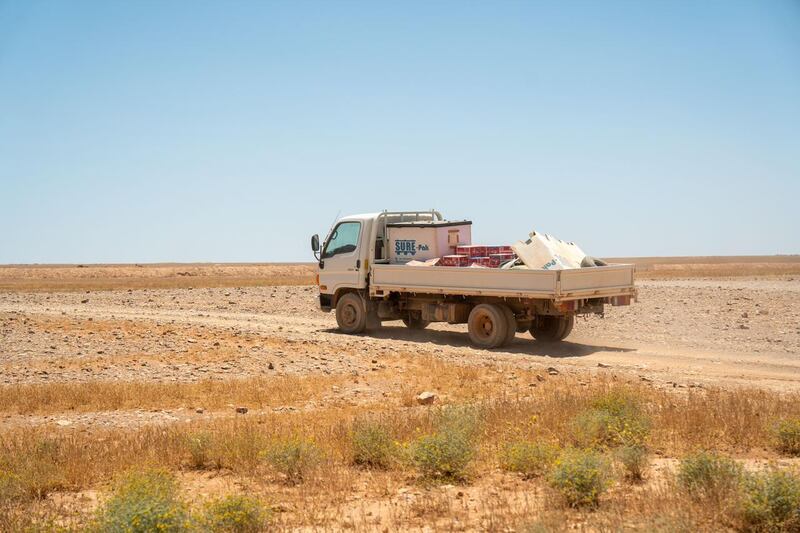 An aid truck. Photo: Rukban Camp Residents, courtesy of SETF