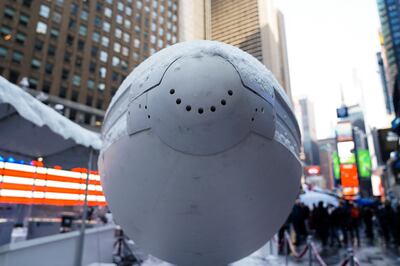 Virgin Orbit's LauncherOne rocket is pictured after an opening bell ringing at the Nasdaq in Times Square in the Manhattan. Reuters